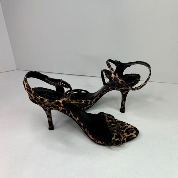 Metaphor Astonia Animal Print Fabric Hair Womens Heels Pumps Tiger Open Toe - Picture 8 of 12